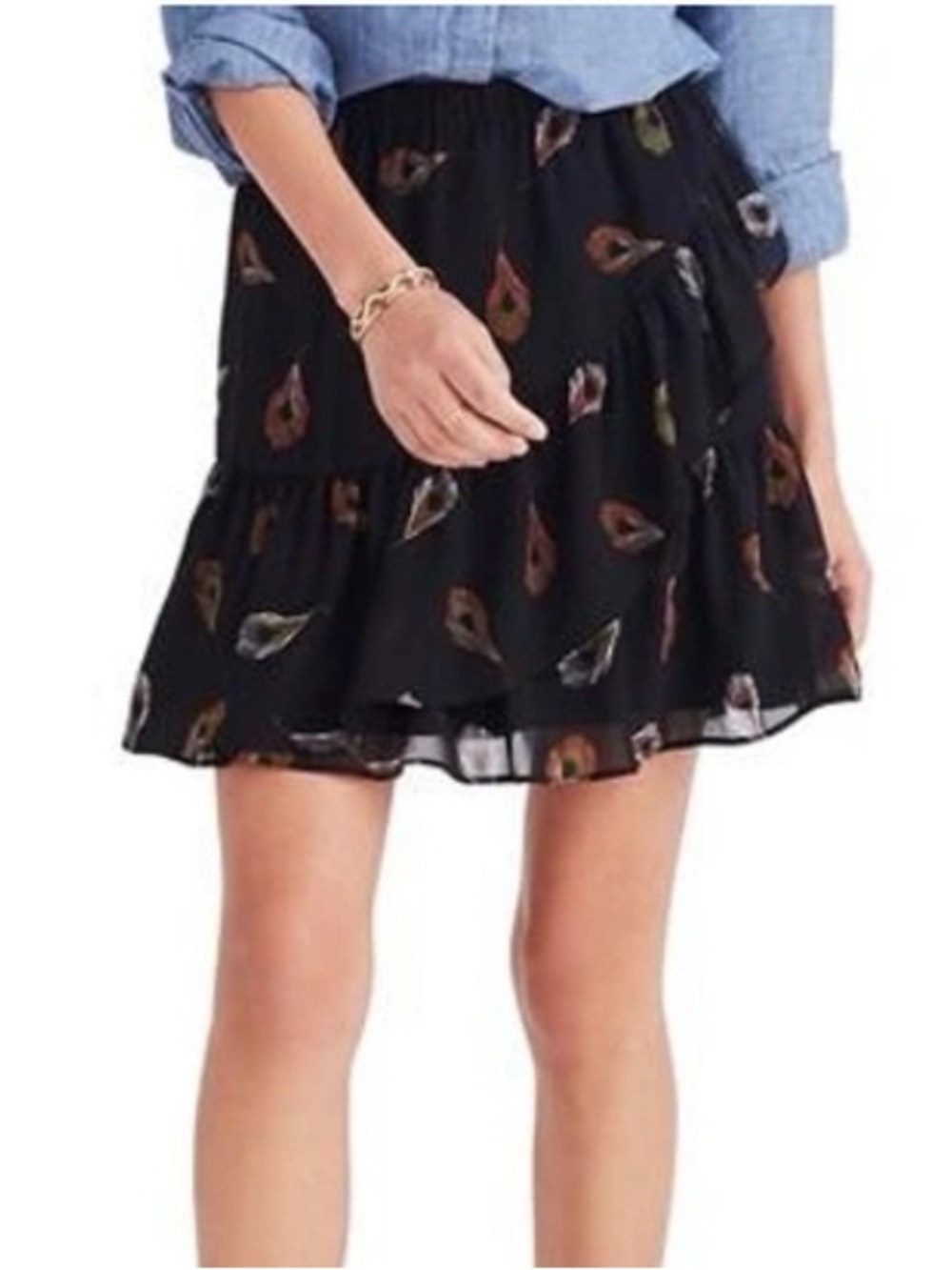 Madewell Peacock Feather skirt
